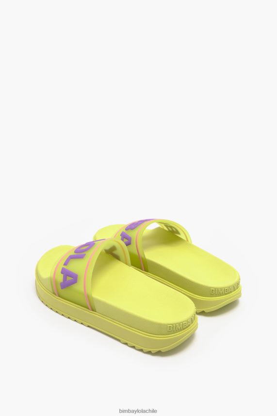 Bimba Y Lola chanclas con plataforma y logo PT6884589 guerra de pies amarillo
