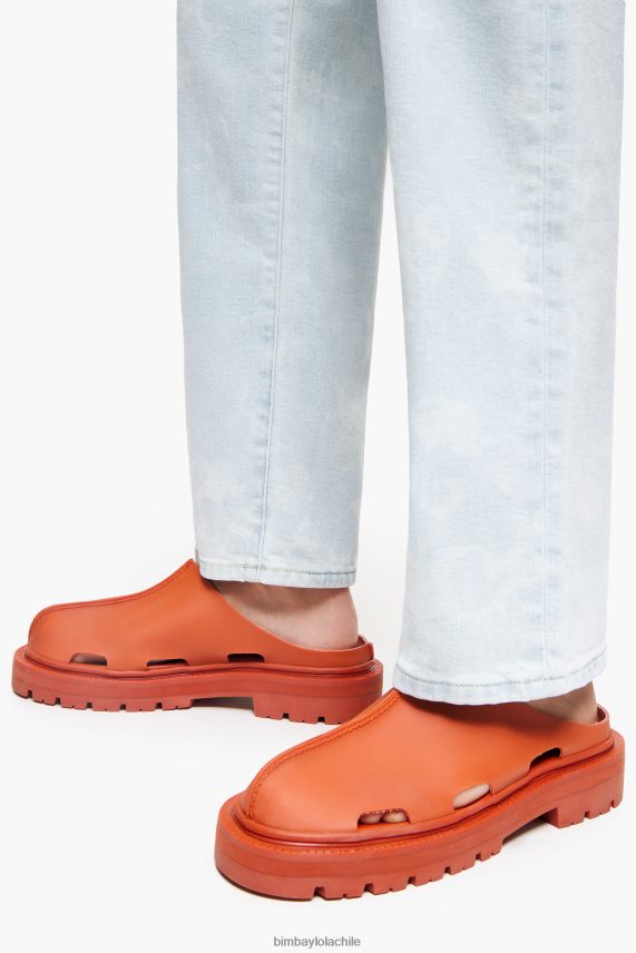 Bimba Y Lola zuecos efecto goma PT6884599 guerra de pies naranja