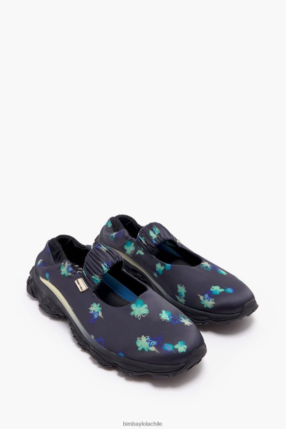 Bimba Y Lola spray flores estampado pulpo runner bailarina PT6884550 guerra de pies gris