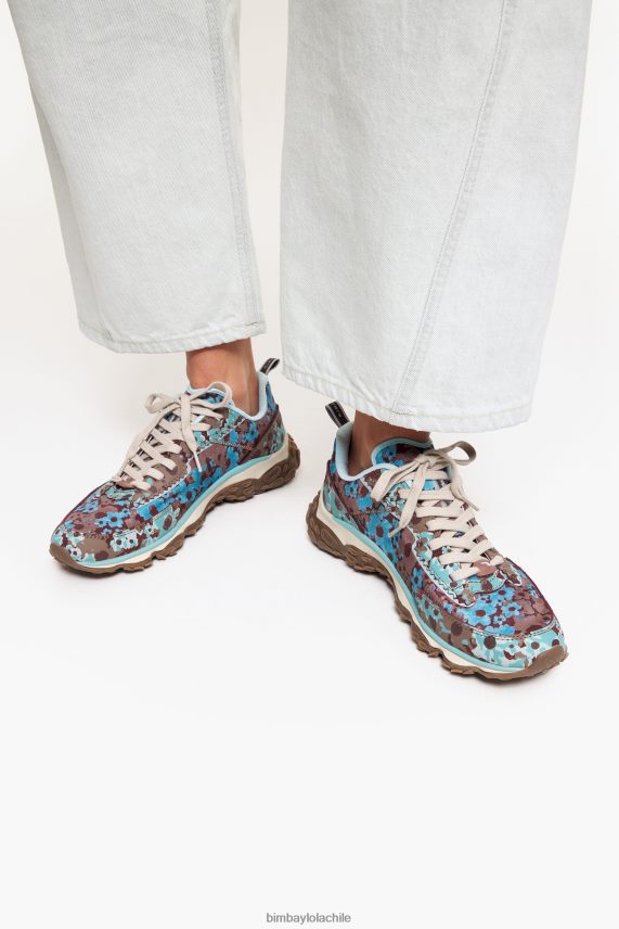Bimba Y Lola zapatilla runner flores full pulpo PT6884545 guerra de pies marrón