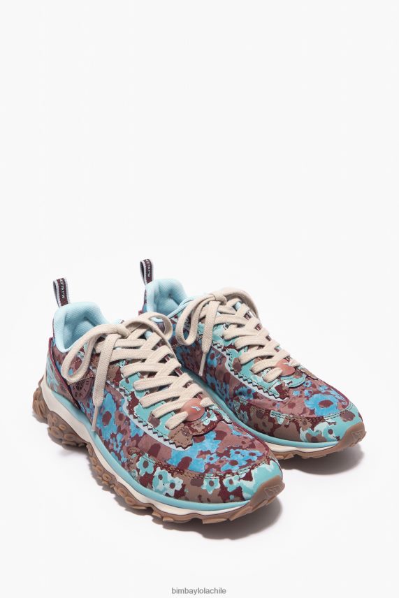 Bimba Y Lola zapatilla runner flores full pulpo PT6884545 guerra de pies marrón