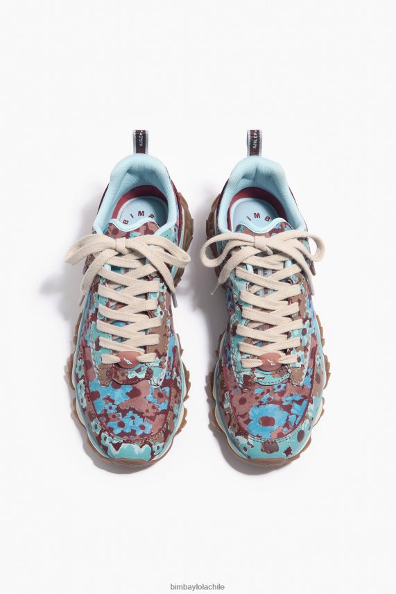 Bimba Y Lola zapatilla runner flores full pulpo PT6884545 guerra de pies marrón