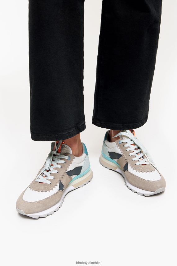 Bimba Y Lola zapatilla técnica PT6884560 guerra de pies gris pardo